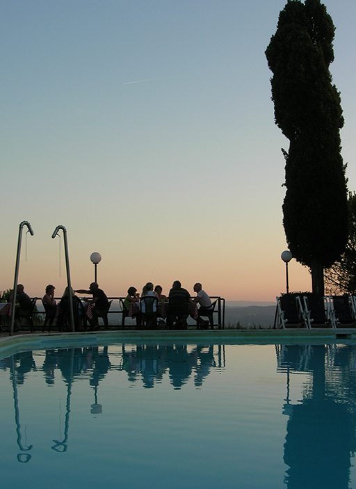 Abendstimmung auf dem Camping Fiesole, Florenz